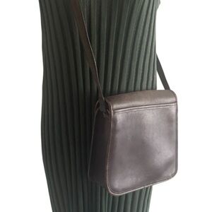 Vintage Brown NYC Saddle Flap 1970 Bag Purse Crossbody Leatherware Leather‎ Ware